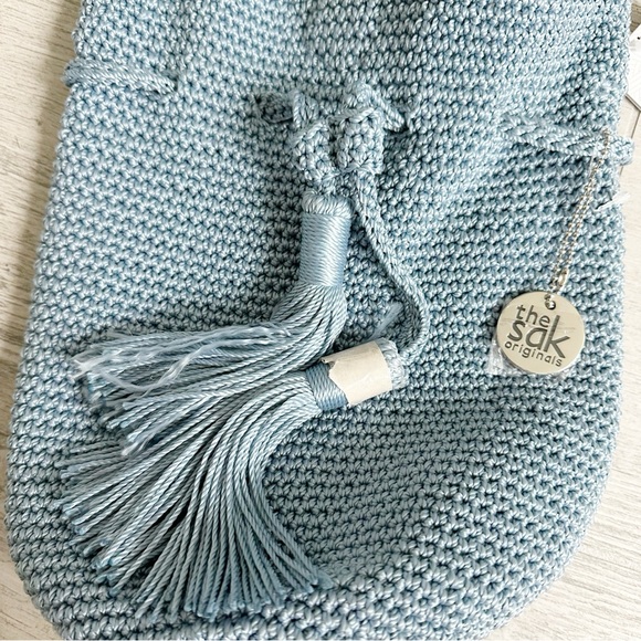 The Sak Arctic Blue Crochet Craze Drawstring Bag - Picture 2 of 8